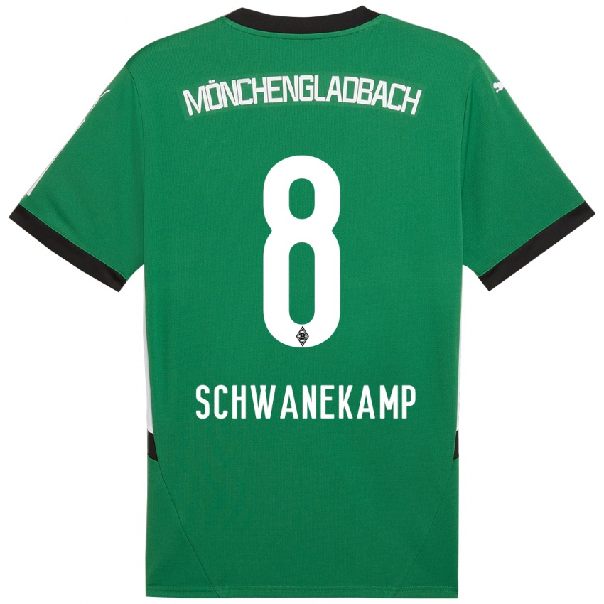 Criança Camisola Jana Schwanekamp #8 Verde Branco Alternativa 2024/25 Camisa Brasil