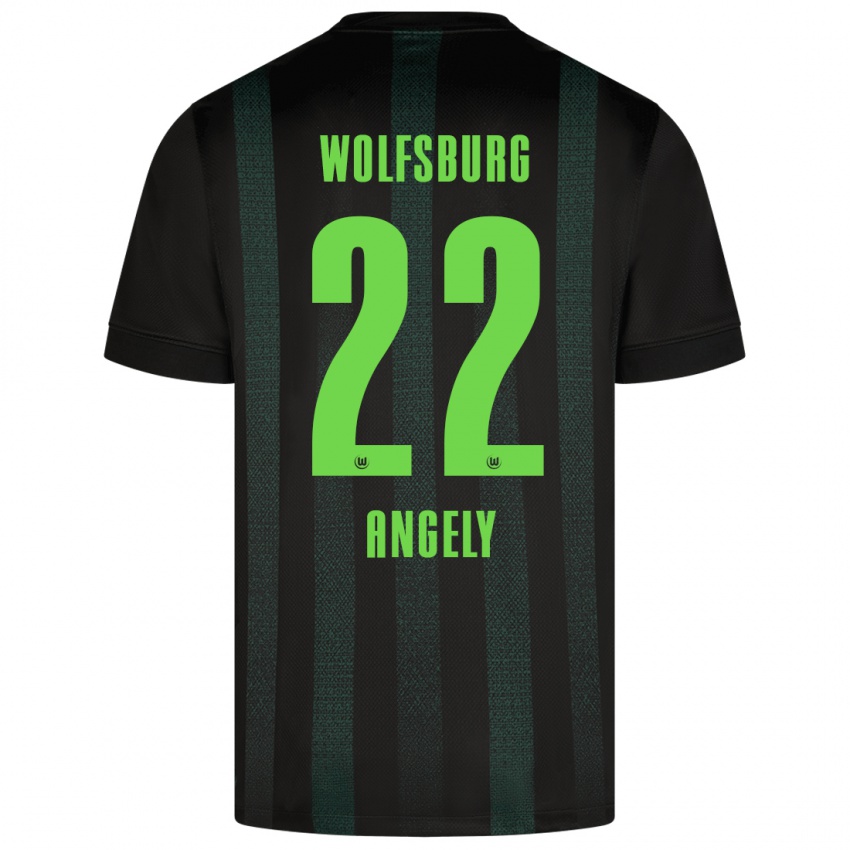 Criança Camisola Mathys Angély #22 Verde Escuro Alternativa 2024/25 Camisa Brasil