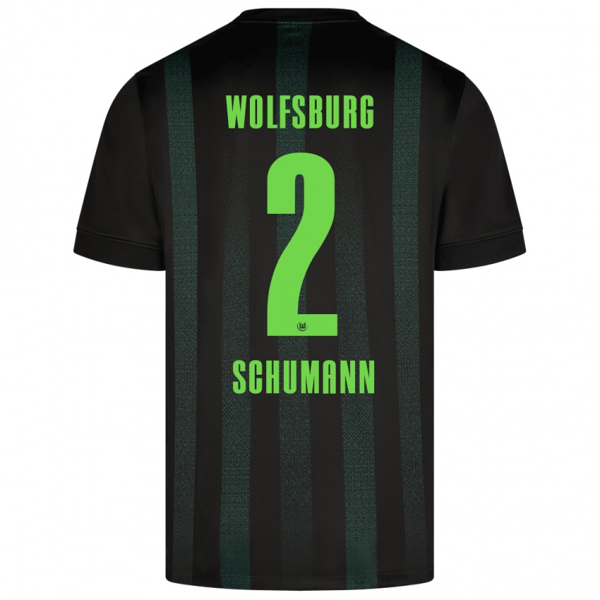 Criança Camisola Anton Schumann #2 Verde Escuro Alternativa 2024/25 Camisa Brasil