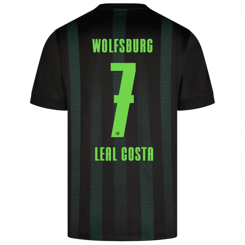 Criança Camisola David Leal Costa #7 Verde Escuro Alternativa 2024/25 Camisa Brasil