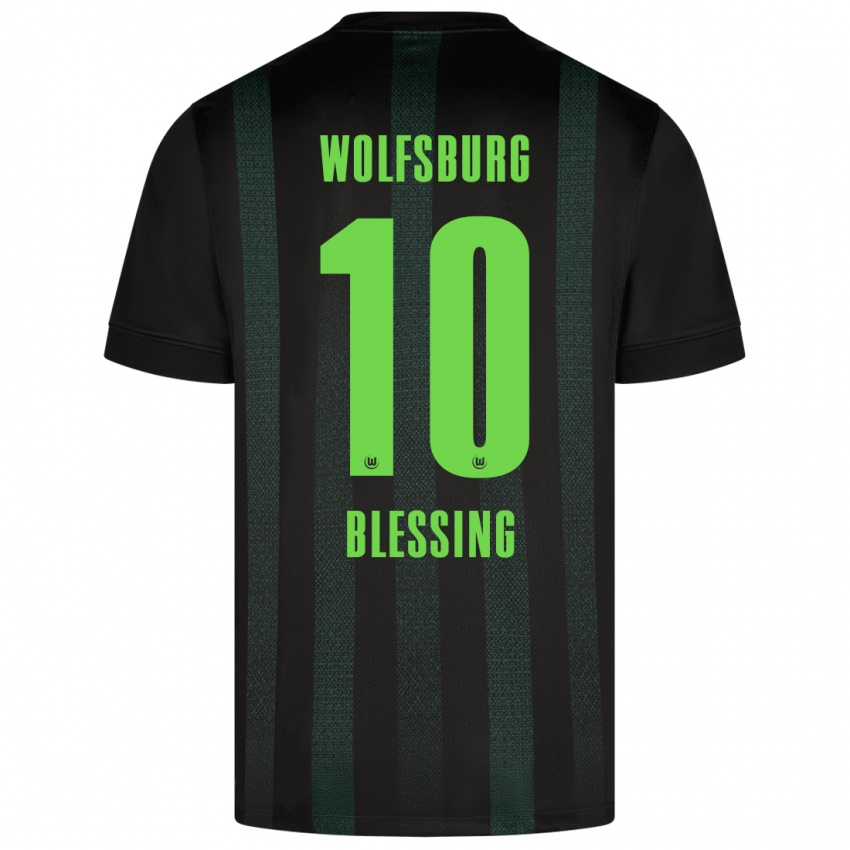 Criança Camisola Èlisée Blessing #10 Verde Escuro Alternativa 2024/25 Camisa Brasil