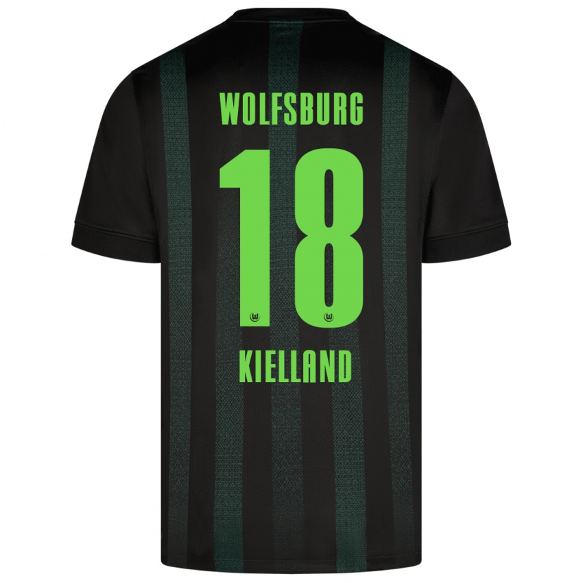 Criança Camisola Justine Kielland #18 Verde Escuro Alternativa 2024/25 Camisa Brasil