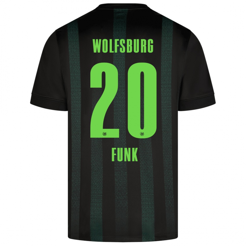 Criança Camisola Jonah Funk #20 Verde Escuro Alternativa 2024/25 Camisa Brasil