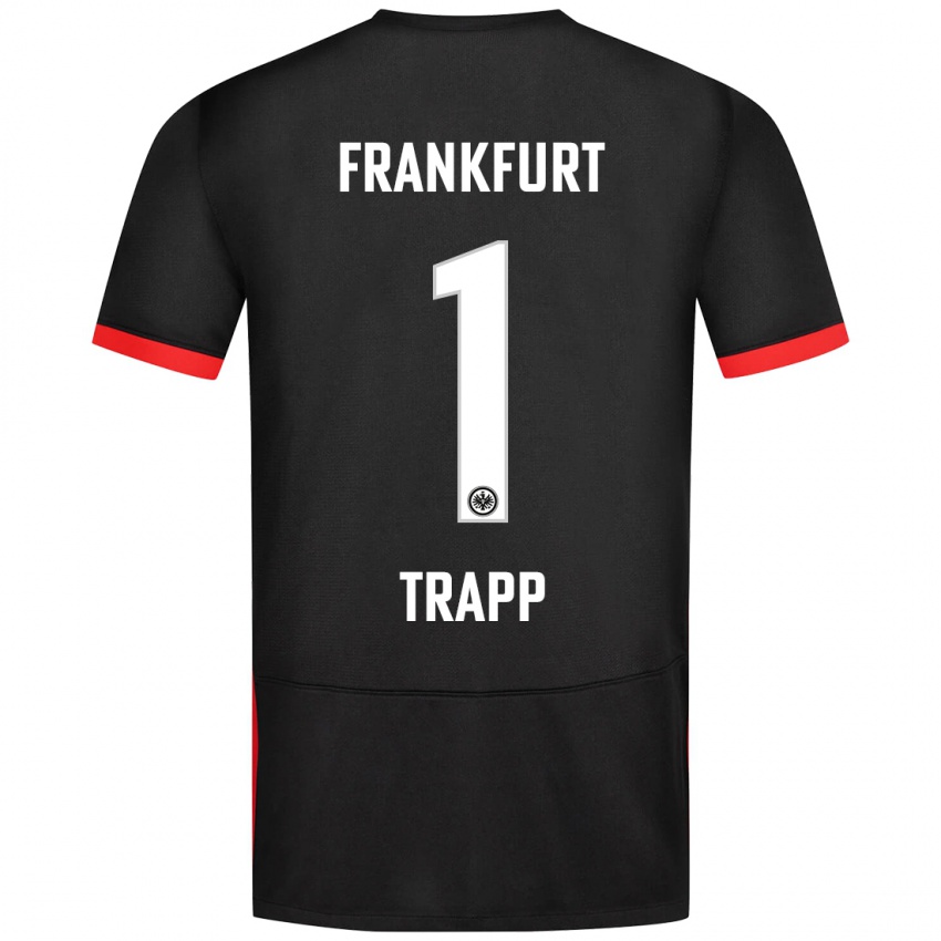 Criança Camisola Kevin Trapp #1 Preto Alternativa 2024/25 Camisa Brasil