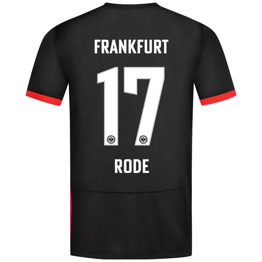 Criança Camisola Sebastian Rode #17 Preto Alternativa 2024/25 Camisa Brasil