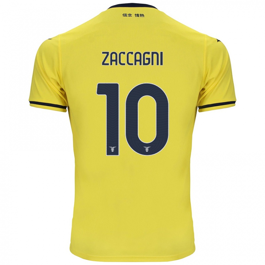 Criança Camisola Mattia Zaccagni #10 Amarelo Alternativa 2024/25 Camisa Brasil