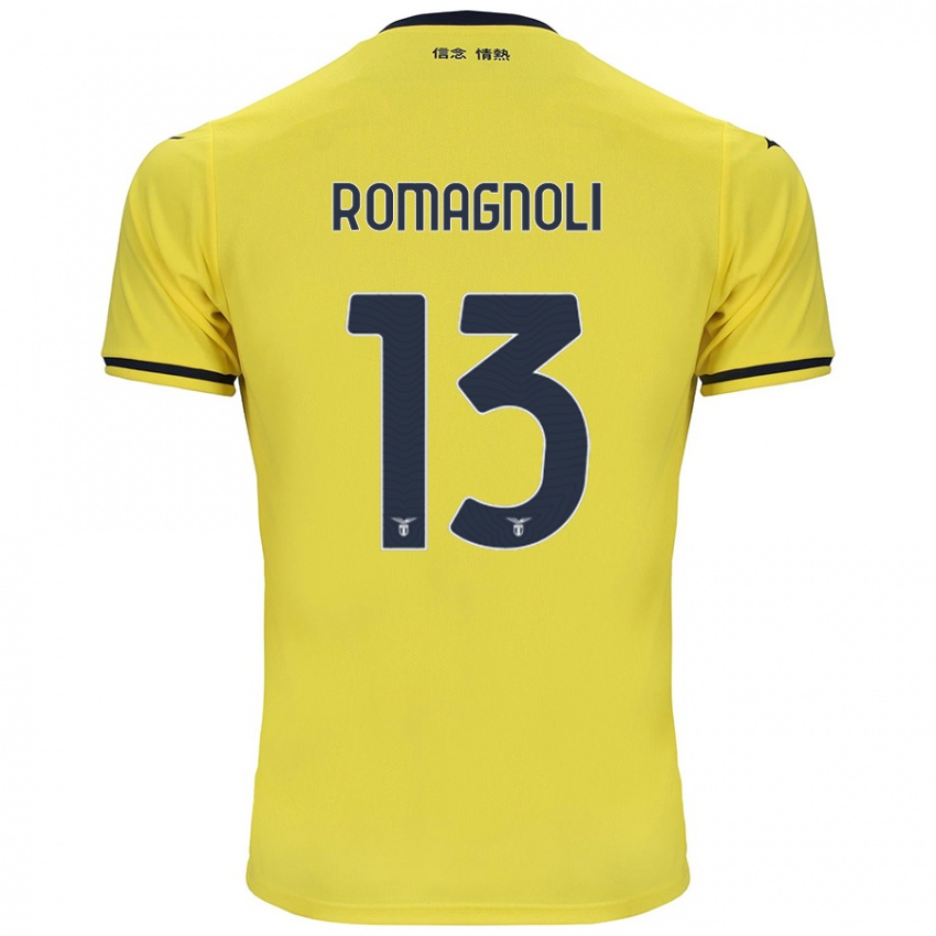 Criança Camisola Alessio Romagnoli #13 Amarelo Alternativa 2024/25 Camisa Brasil