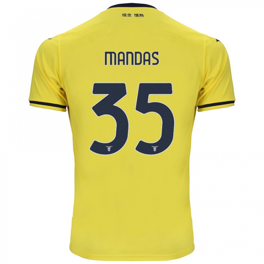 Criança Camisola Christos Mandas #35 Amarelo Alternativa 2024/25 Camisa Brasil