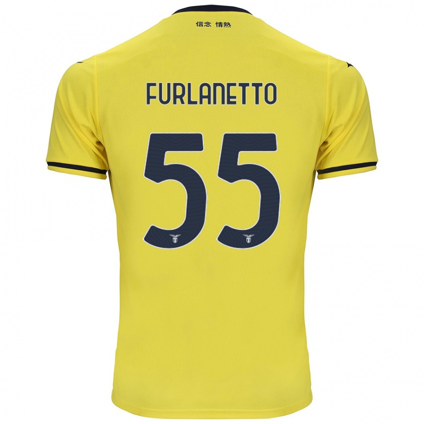 Criança Camisola Alessio Furlanetto #55 Amarelo Alternativa 2024/25 Camisa Brasil