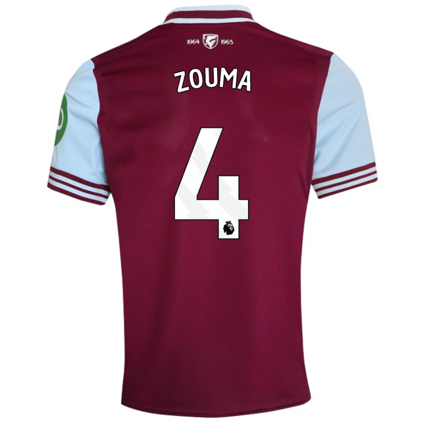 Homem Camisola Kurt Zouma #4 Vermelho Escuro Principal 2024/25 Camisa Brasil