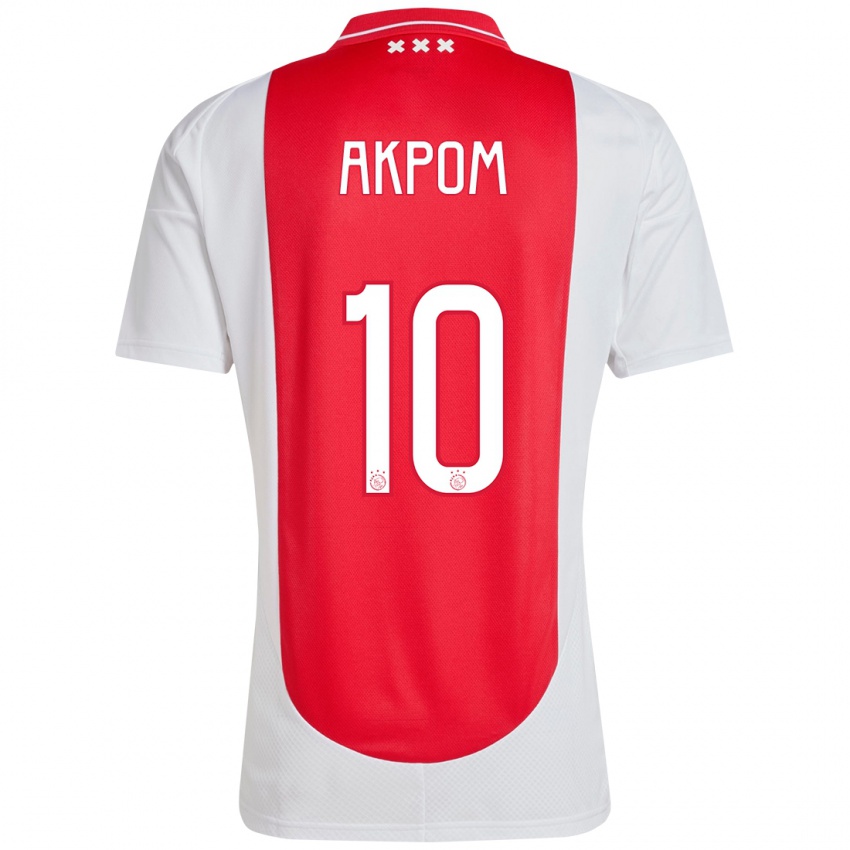 Homem Camisola Chuba Akpom #10 Branco Vermelho Principal 2024/25 Camisa Brasil