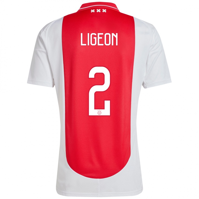 Homem Camisola Ruben Ligeon #2 Branco Vermelho Principal 2024/25 Camisa Brasil