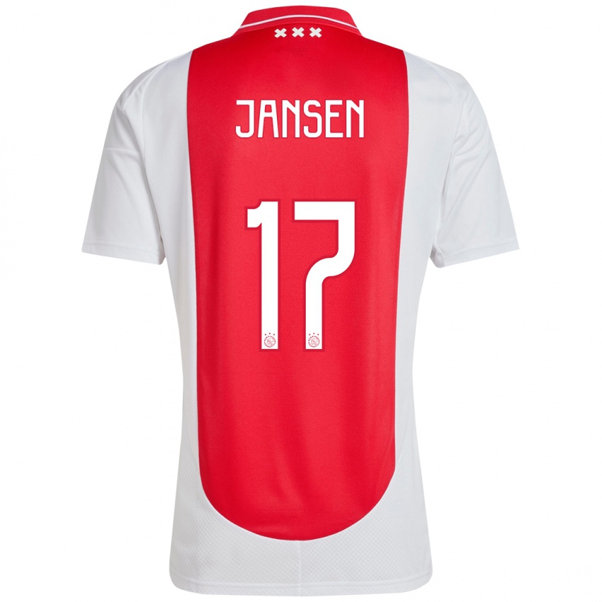 Homem Camisola Bente Jansen #17 Branco Vermelho Principal 2024/25 Camisa Brasil