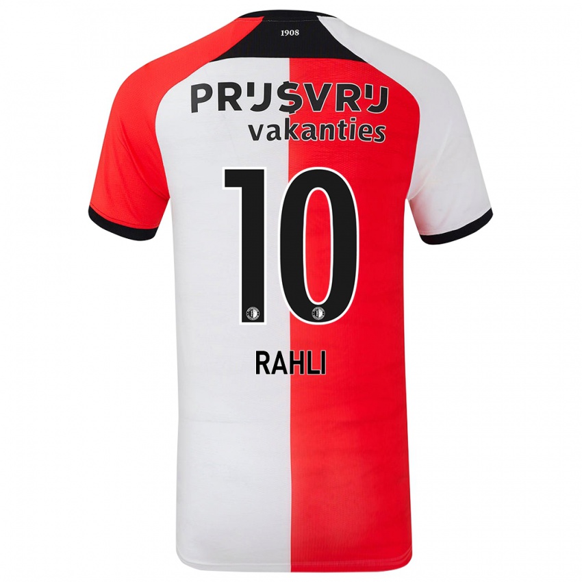 Homem Camisola Khalid Rahli #10 Branco Vermelho Principal 2024/25 Camisa Brasil