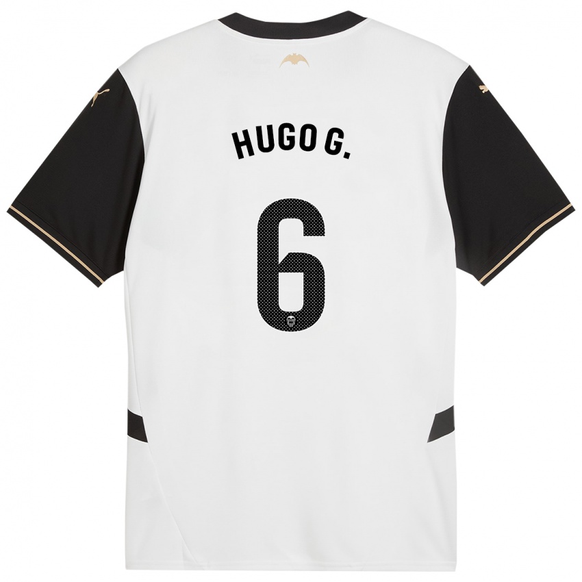 Homem Camisola Hugo Guillamon #6 Preto Branco Principal 2024/25 Camisa Brasil