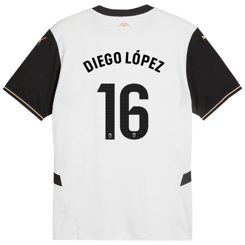 Homem Camisola Diego Lopez #16 Preto Branco Principal 2024/25 Camisa Brasil