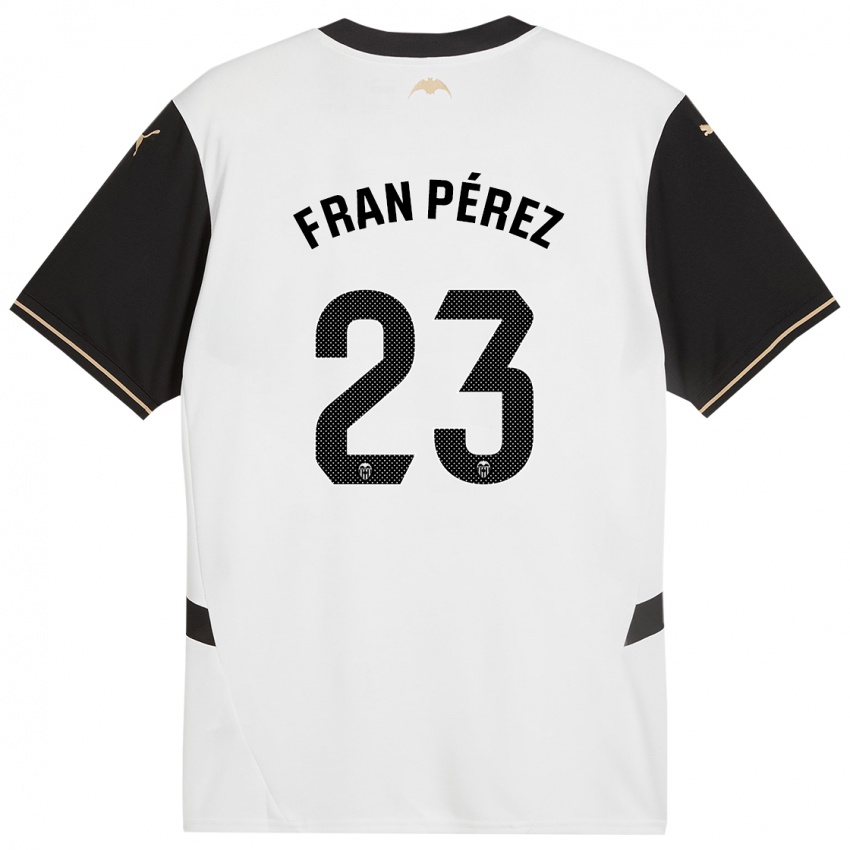 Homem Camisola Fran Pérez #23 Preto Branco Principal 2024/25 Camisa Brasil