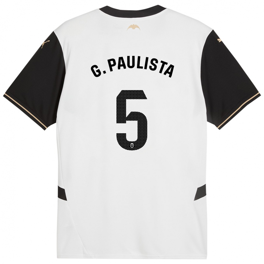 Homem Camisola Gabriel Paulista #5 Preto Branco Principal 2024/25 Camisa Brasil