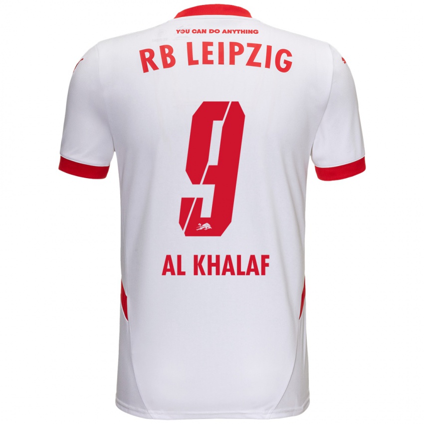 Homem Camisola Abdul Al Khalaf #9 Vermelho Branco Principal 2024/25 Camisa Brasil