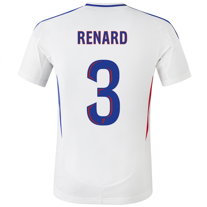 Homem Camisola Wendie Renard #3 Azul Branco Principal 2024/25 Camisa Brasil