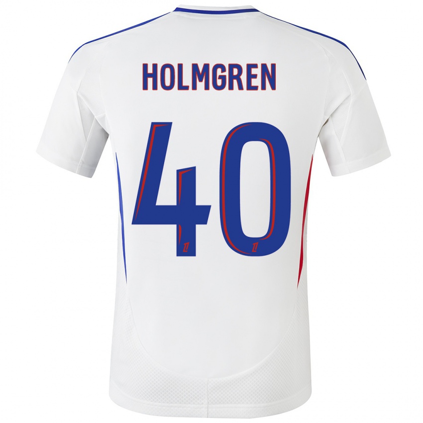 Homem Camisola Emma Holmgren #40 Azul Branco Principal 2024/25 Camisa Brasil