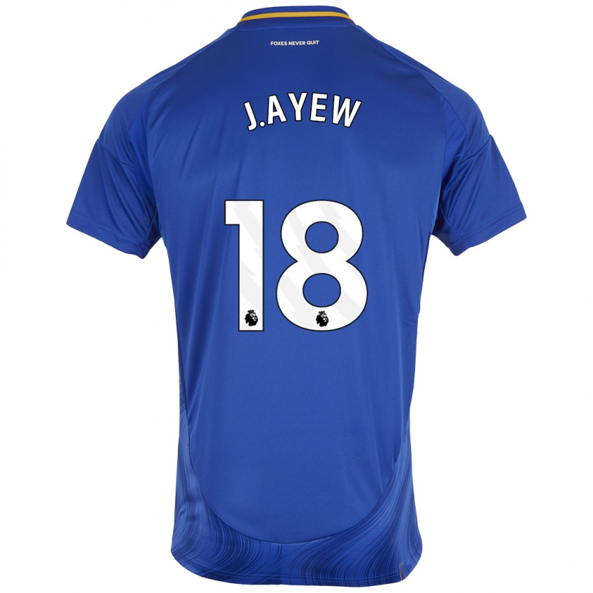 Homem Camisola Ayew #18 Azul Branco Principal 2024/25 Camisa Brasil