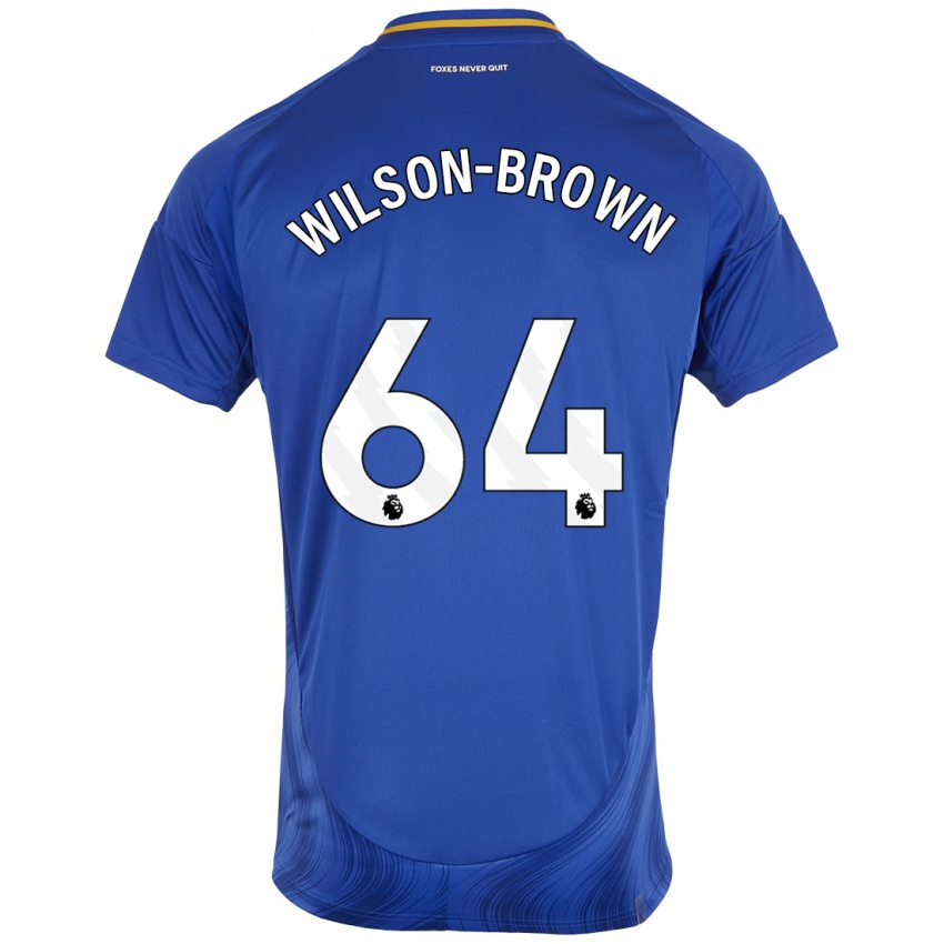 Homem Camisola Thomas Wilson-Brown #64 Azul Branco Principal 2024/25 Camisa Brasil