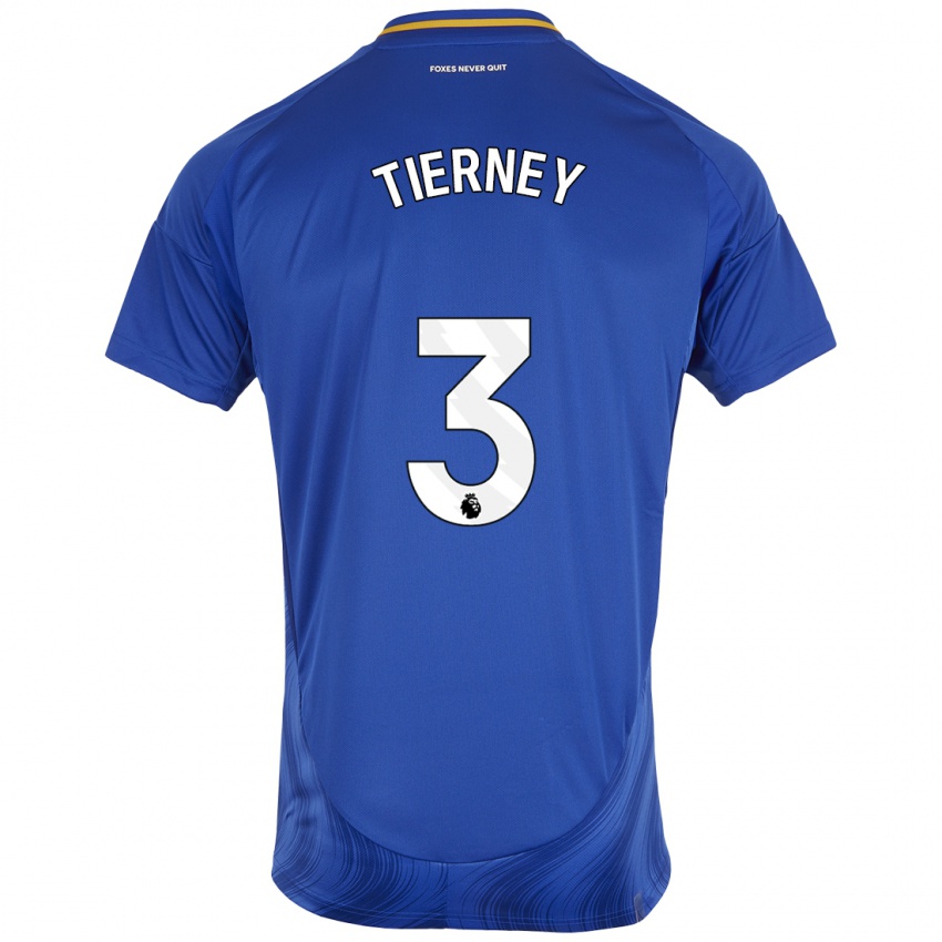 Homem Camisola Sam Tierney #3 Azul Branco Principal 2024/25 Camisa Brasil