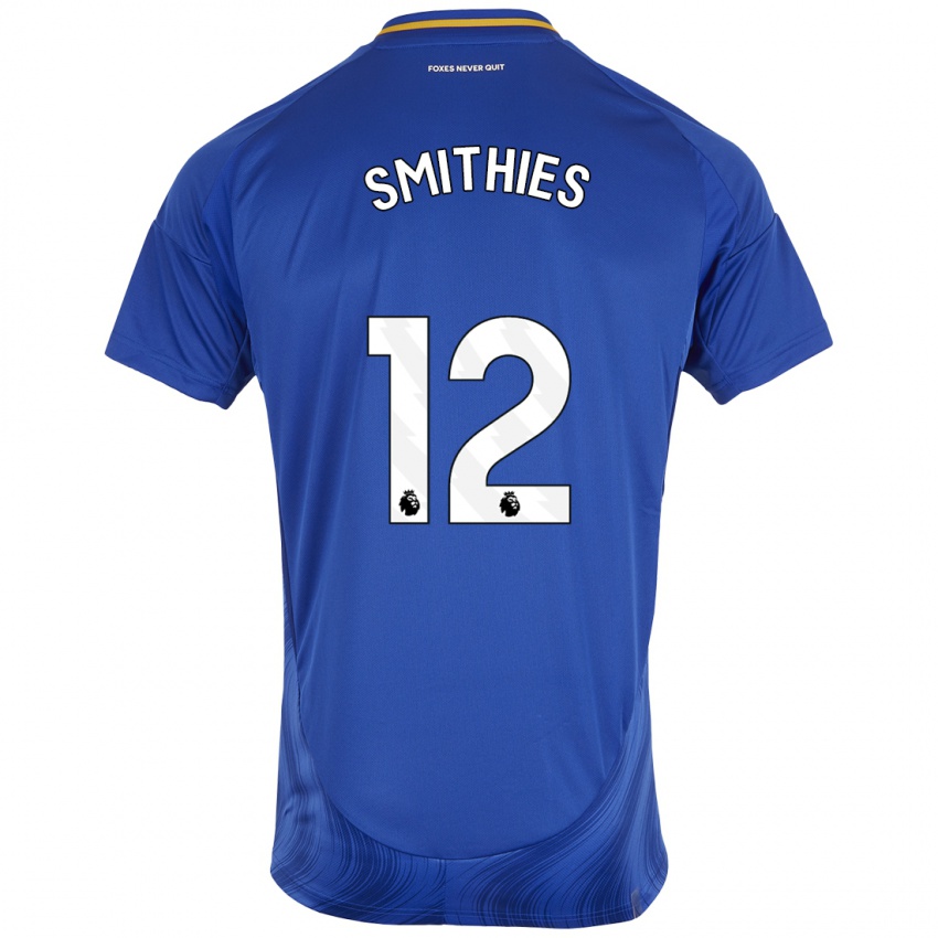 Homem Camisola Alex Smithies #12 Azul Branco Principal 2024/25 Camisa Brasil