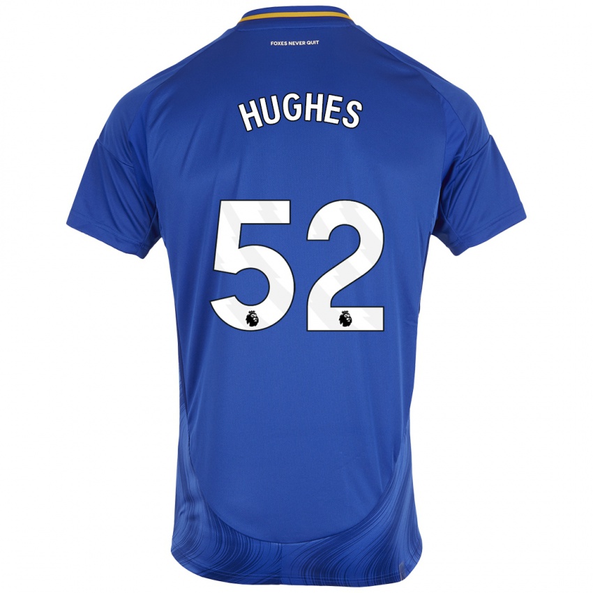 Homem Camisola Iestyn Hughes #52 Azul Branco Principal 2024/25 Camisa Brasil