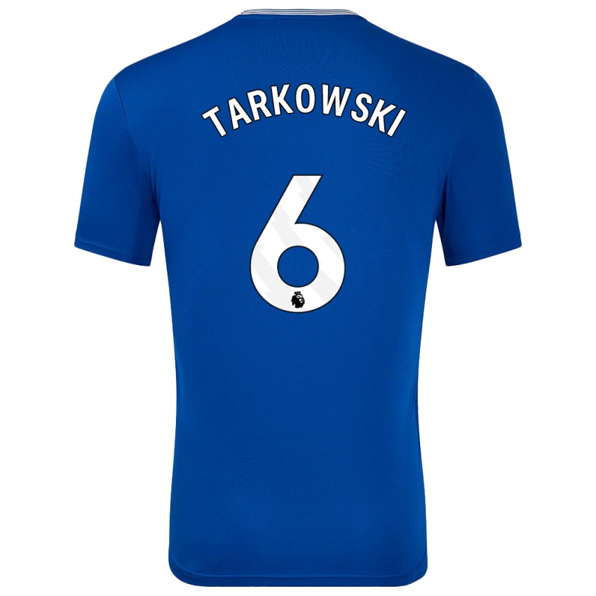 Homem Camisola James Tarkowski #6 Azul Com Principal 2024/25 Camisa Brasil