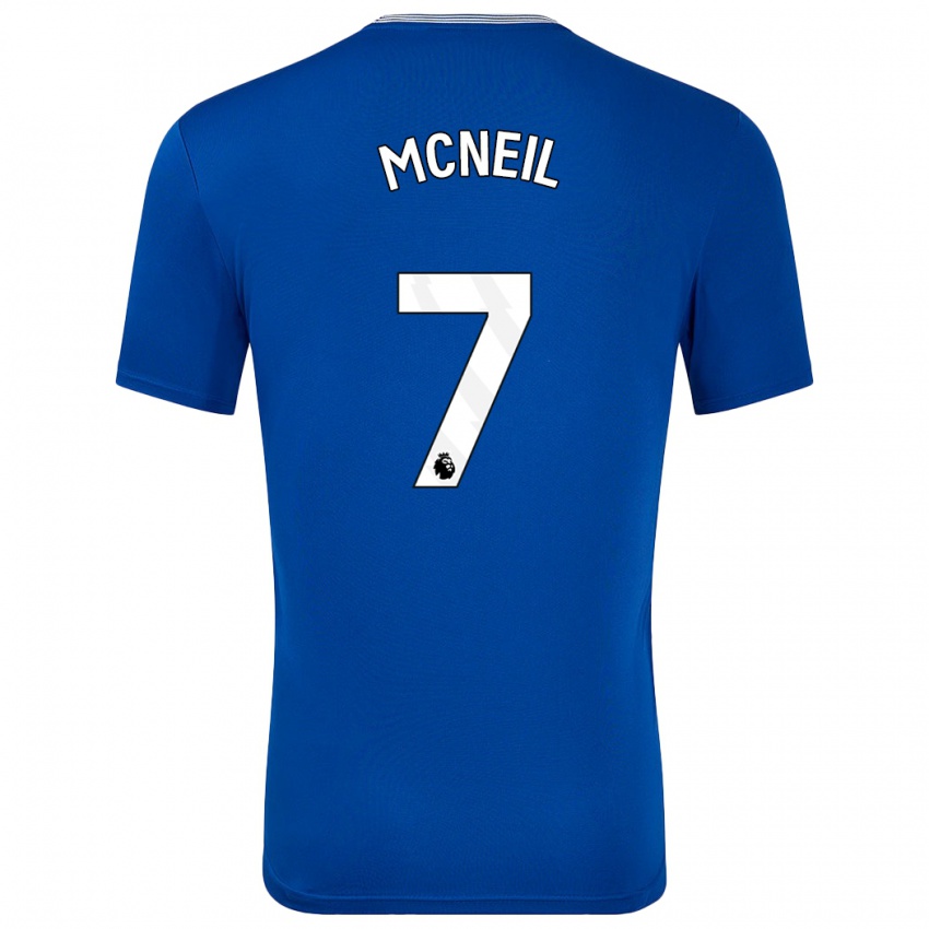 Homem Camisola Dwight Mcneil #7 Azul Com Principal 2024/25 Camisa Brasil