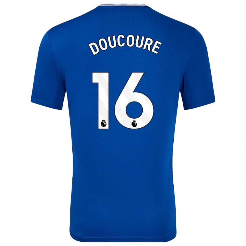 Homem Camisola Abdoulaye Doucoure #16 Azul Com Principal 2024/25 Camisa Brasil