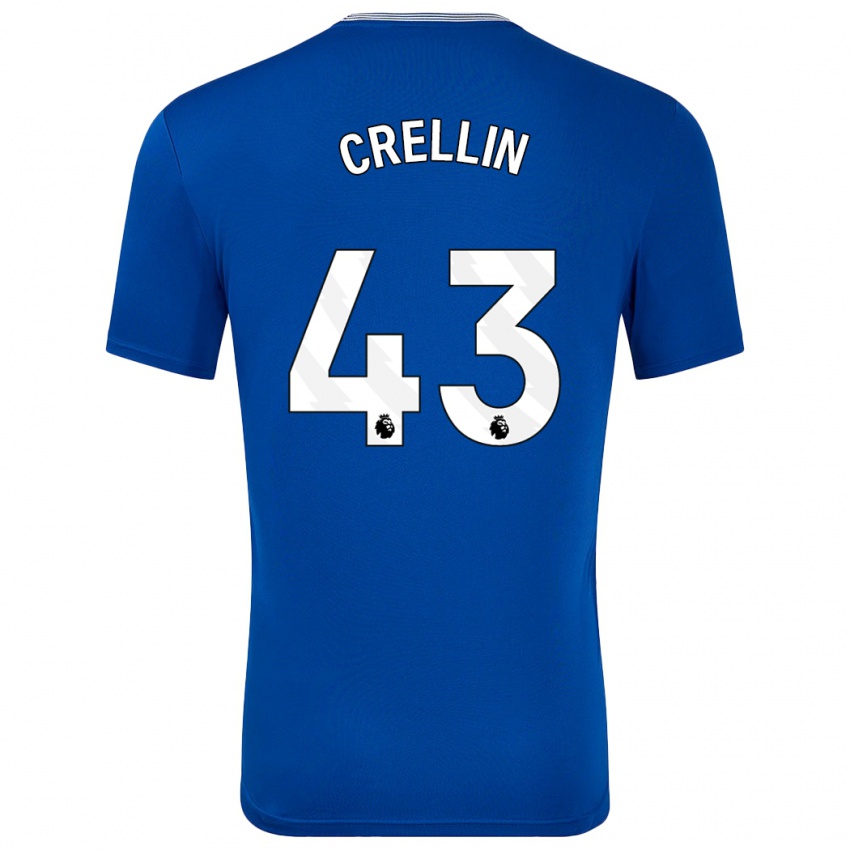 Homem Camisola Billy Crellin #43 Azul Com Principal 2024/25 Camisa Brasil