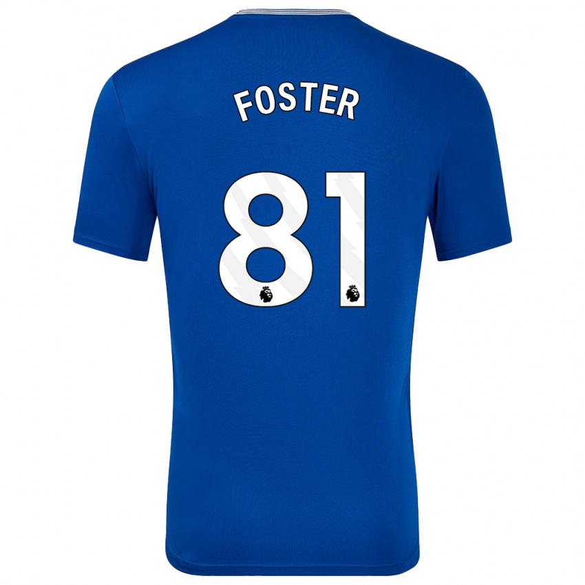 Homem Camisola Harvey Foster #81 Azul Com Principal 2024/25 Camisa Brasil