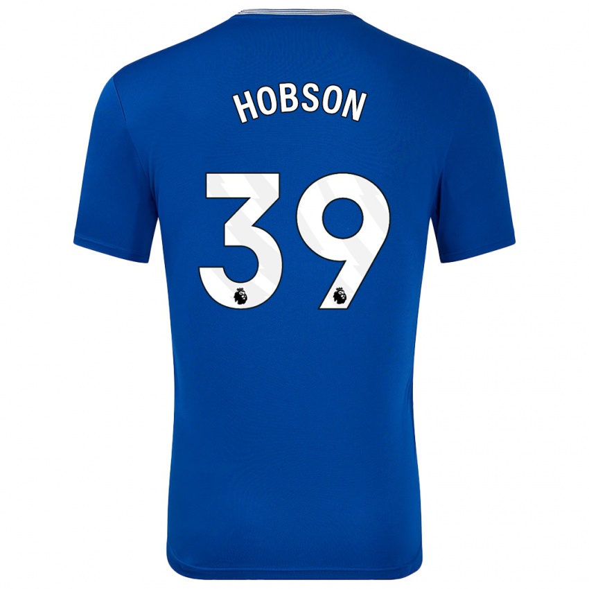 Homem Camisola Issy Hobson #39 Azul Com Principal 2024/25 Camisa Brasil