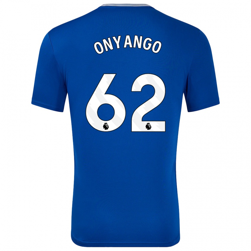 Homem Camisola Tyler Onyango #62 Azul Com Principal 2024/25 Camisa Brasil