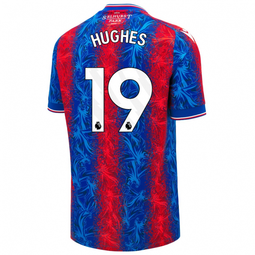 Homem Camisola Will Hughes #19 Listras Azul Vermelha Principal 2024/25 Camisa Brasil