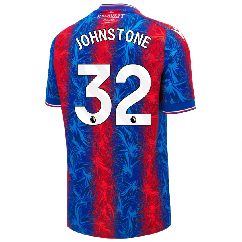 Homem Camisola Sam Johnstone #32 Listras Azul Vermelha Principal 2024/25 Camisa Brasil