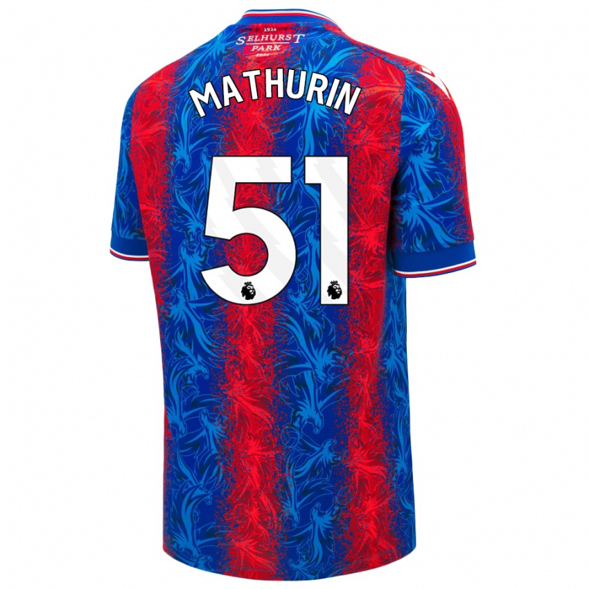 Homem Camisola Roshaun Mathurin #51 Listras Azul Vermelha Principal 2024/25 Camisa Brasil