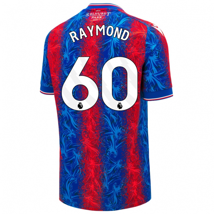 Homem Camisola Jadan Raymond #60 Listras Azul Vermelha Principal 2024/25 Camisa Brasil