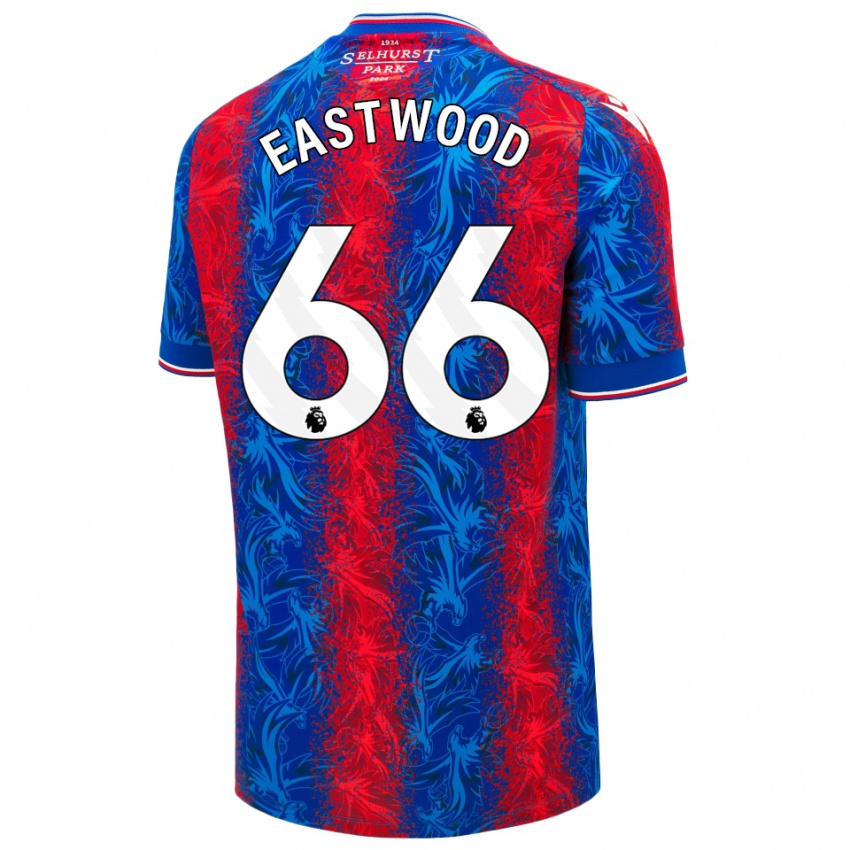 Homem Camisola Billy Eastwood #66 Listras Azul Vermelha Principal 2024/25 Camisa Brasil