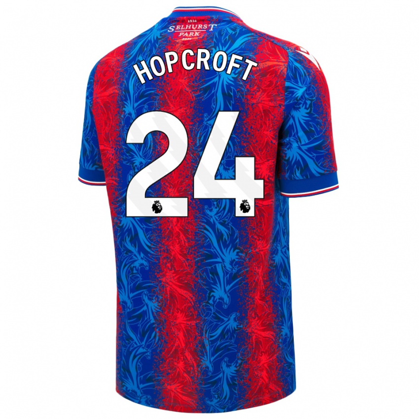 Homem Camisola Shanade Hopcroft #24 Listras Azul Vermelha Principal 2024/25 Camisa Brasil