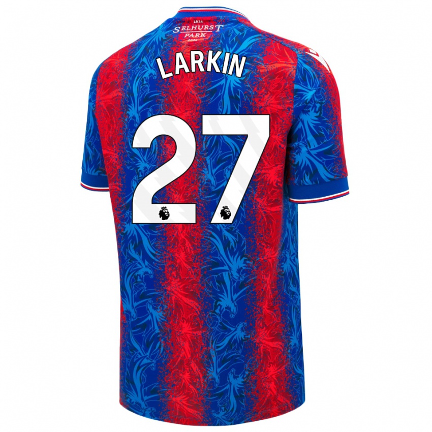 Homem Camisola Abbie Larkin #27 Listras Azul Vermelha Principal 2024/25 Camisa Brasil