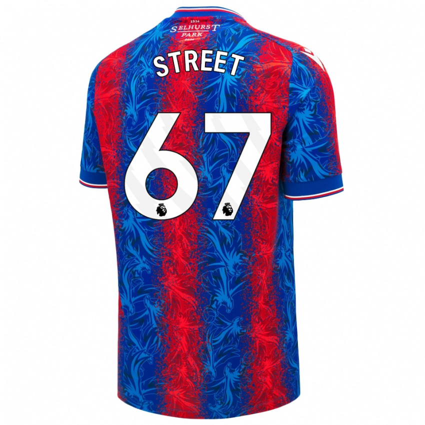 Homem Camisola Rob Street #67 Listras Azul Vermelha Principal 2024/25 Camisa Brasil