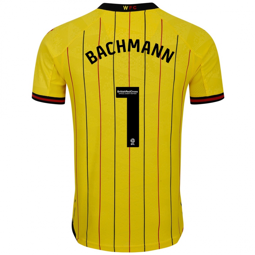 Homem Camisola Daniel Bachmann #1 Preto Amarelo Principal 2024/25 Camisa Brasil