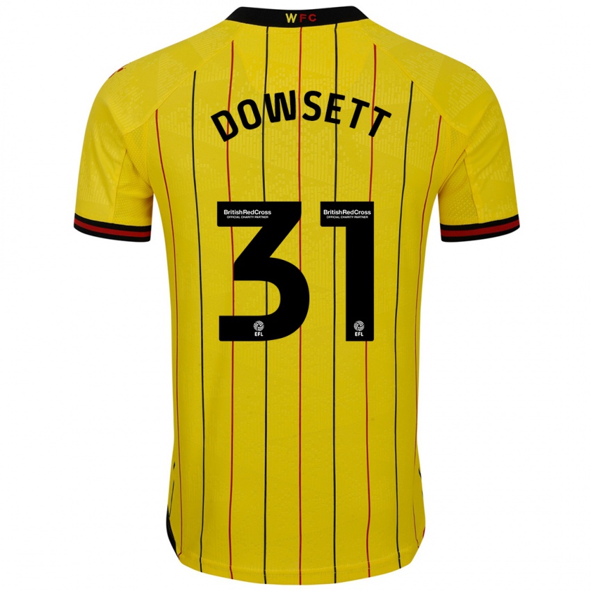 Homem Camisola Rebekah Dowsett #31 Preto Amarelo Principal 2024/25 Camisa Brasil