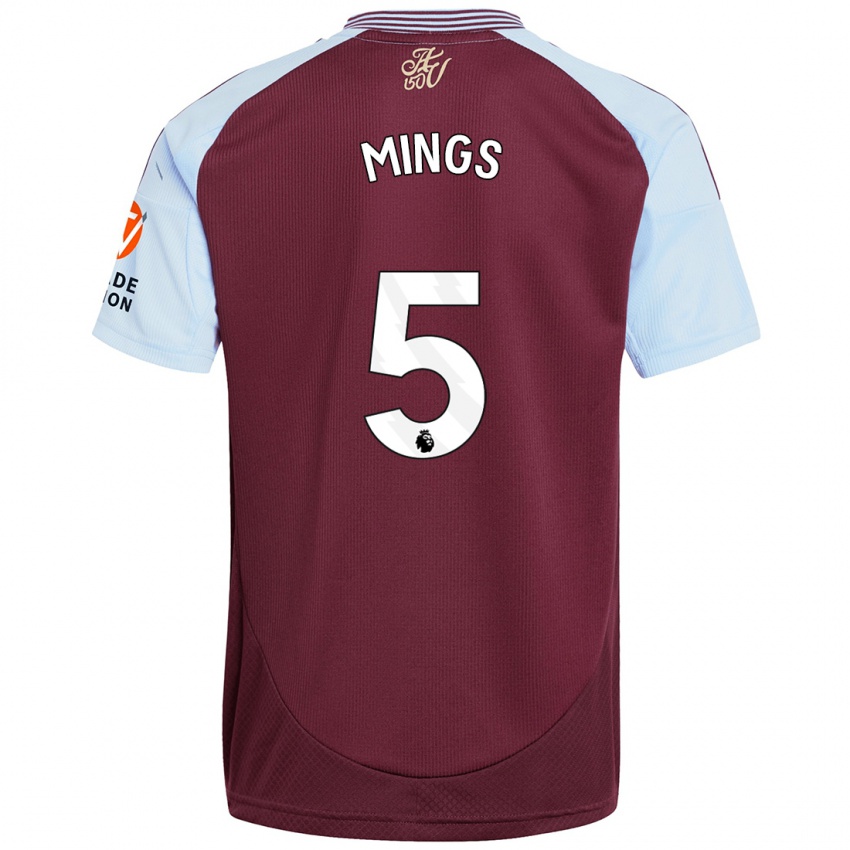 Homem Camisola Tyrone Mings #5 Crédito Borboleta Azul Principal 2024/25 Camisa Brasil