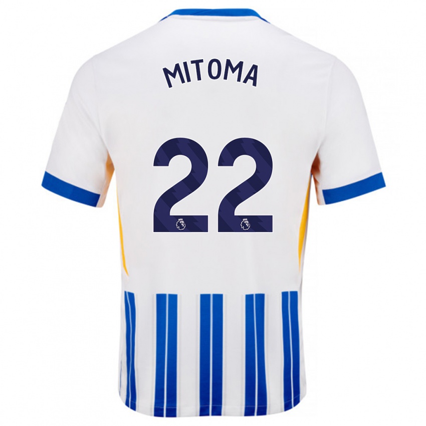 Homem Camisola Kaoru Mitoma #22 Branco Azul Principal 2024/25 Camisa Brasil