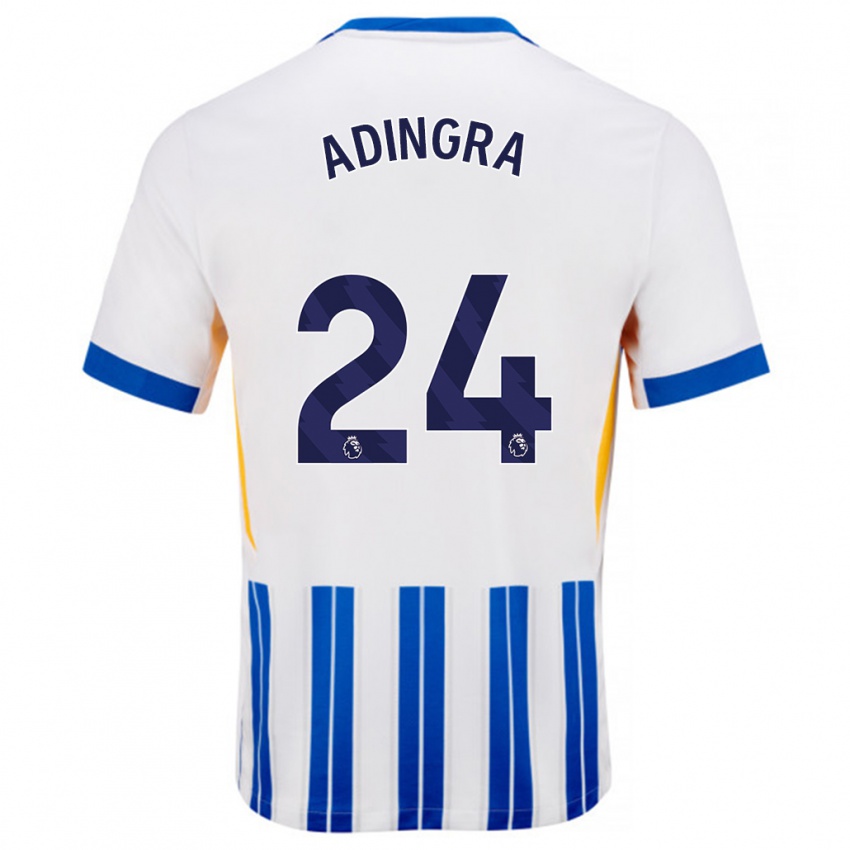 Homem Camisola Simon Adingra #24 Branco Azul Principal 2024/25 Camisa Brasil